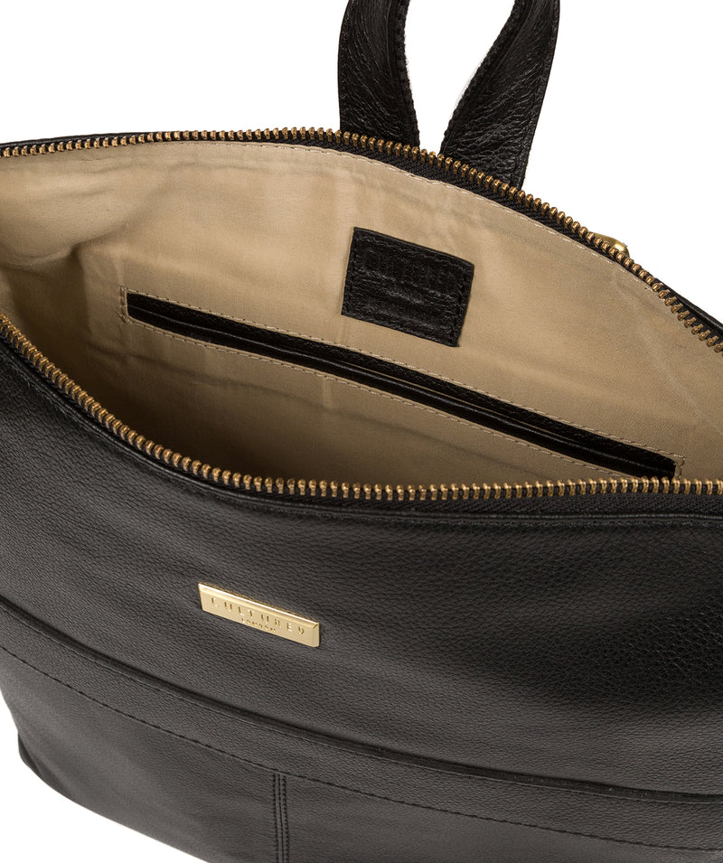 'Jada' Black Leather Backpack image 4