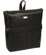 'Jada' Black Leather Backpack image 5