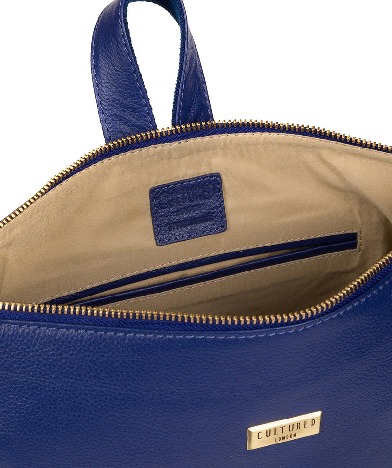 'Jada' Mazarine Blue Leather Backpack image 4