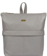 'Jada' Silver Grey Leather Backpack image 1