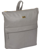 'Jada' Silver Grey Leather Backpack image 3