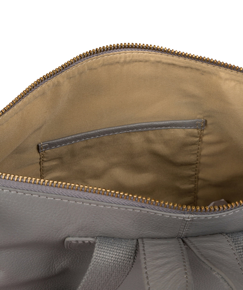 'Jada' Silver Grey Leather Backpack image 5