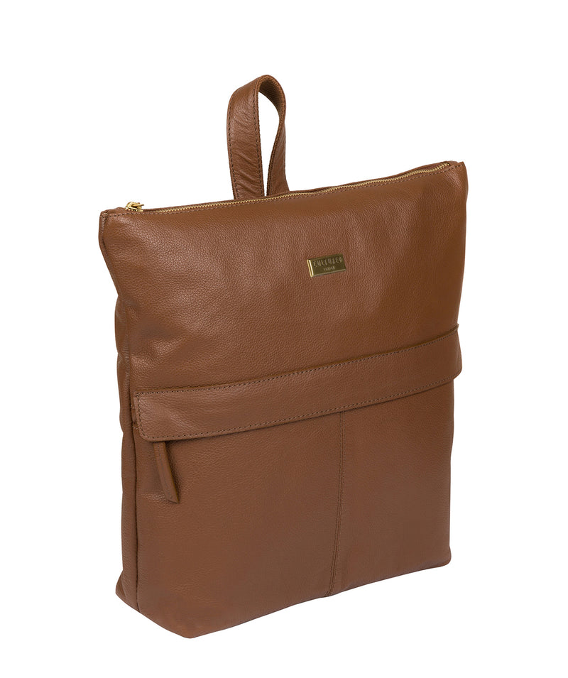 'Jada' Tan Leather Backpack
