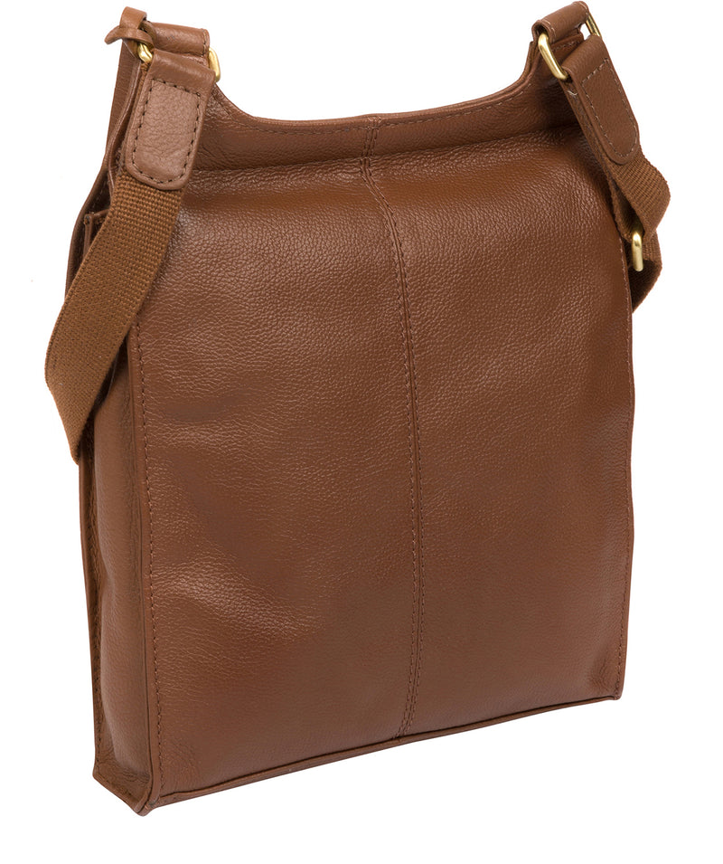 'Morgan' Tan Leather Cross Body Bag image 3