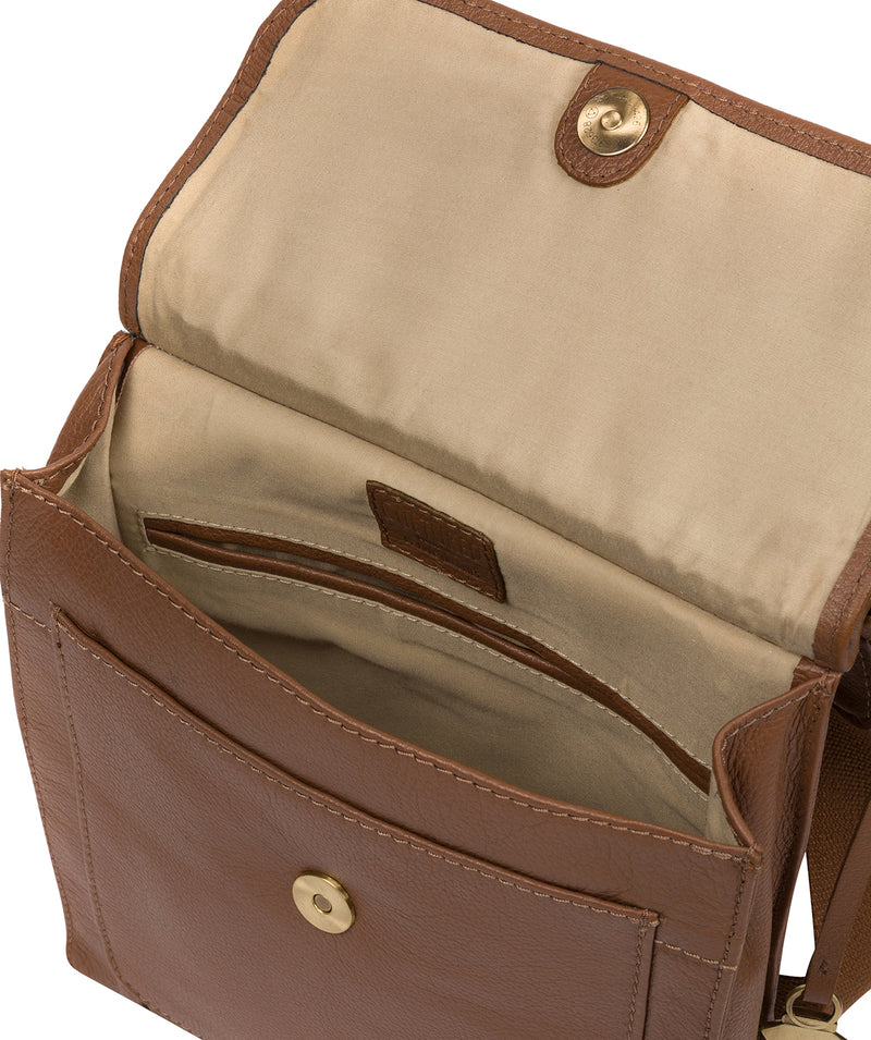 'Morgan' Tan Leather Cross Body Bag image 4