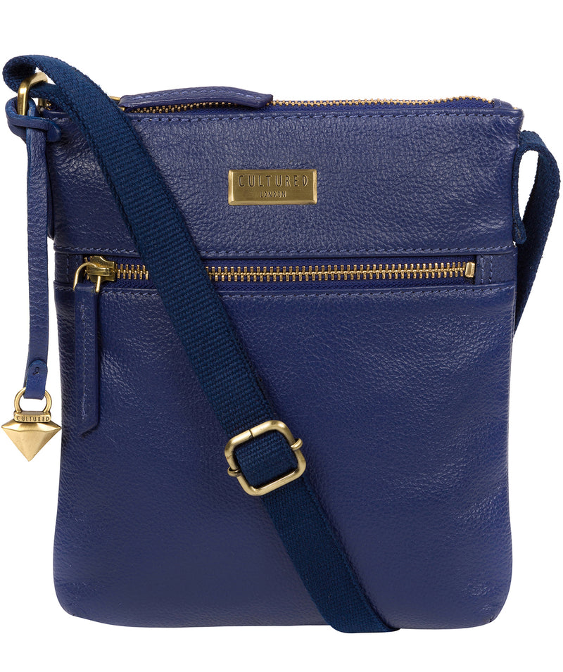 'Brooke' Mazarine Blue Leather Cross Body Bag image 1
