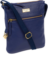 'Brooke' Mazarine Blue Leather Cross Body Bag image 5