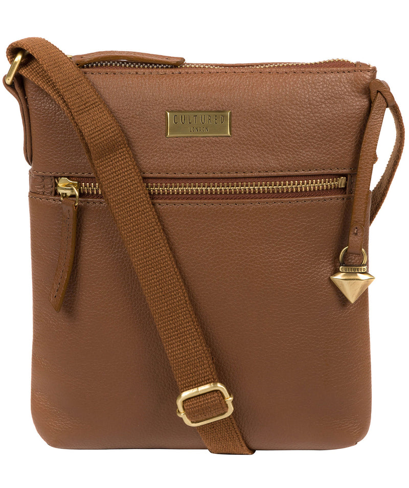'Brooke' Tan Leather Cross Body Bag