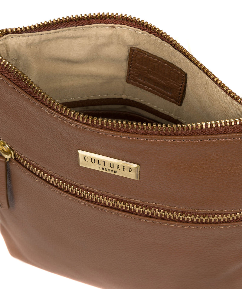'Brooke' Tan Leather Cross Body Bag