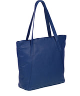'Makayla' Mazarine Blue Leather Tote Bag image 3