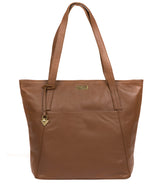'Makayla' Tan Leather Tote Bag