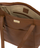 'Makayla' Tan Leather Tote Bag