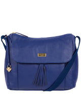 'Lily' Mazarine Blue Leather Cross Body Bag Pure Luxuries London