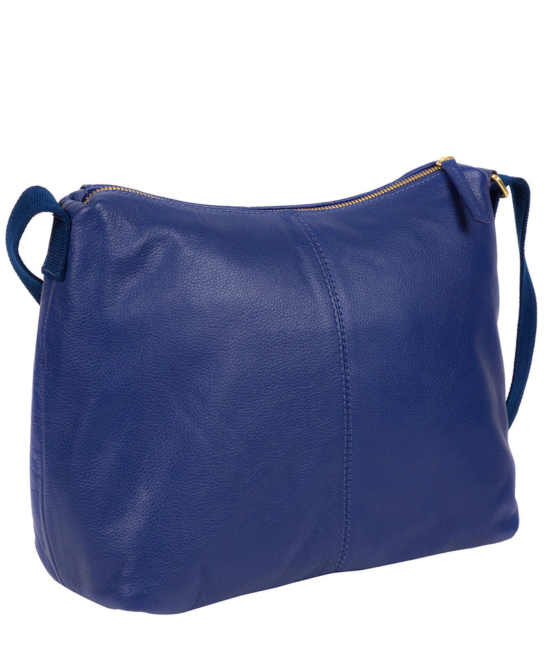'Lily' Mazarine Blue Leather Cross Body Bag Pure Luxuries London