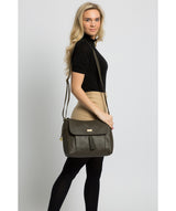 'Lily' Olive Leather Cross Body Bag Pure Luxuries London
