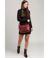 'Lily' Ruby Red Leather Cross Body Bag image 2