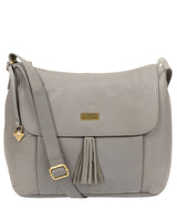 'Lily' Silver Grey Leather Cross Body Bag image 1