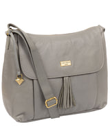 'Lily' Silver Grey Leather Cross Body Bag image 5