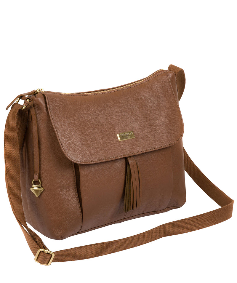 'Lily' Tan Leather Cross Body Bag image 3