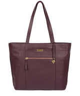'Kimberly' Fig Leather Tote Bag image 1