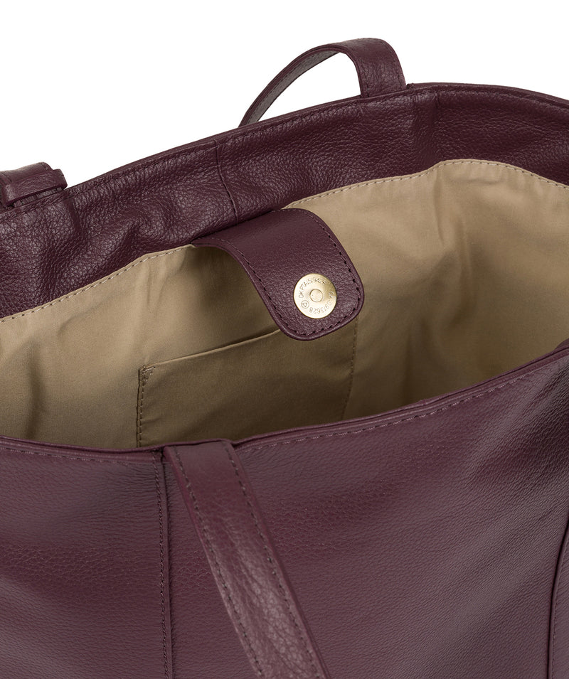 'Kimberly' Fig Leather Tote Bag image 5
