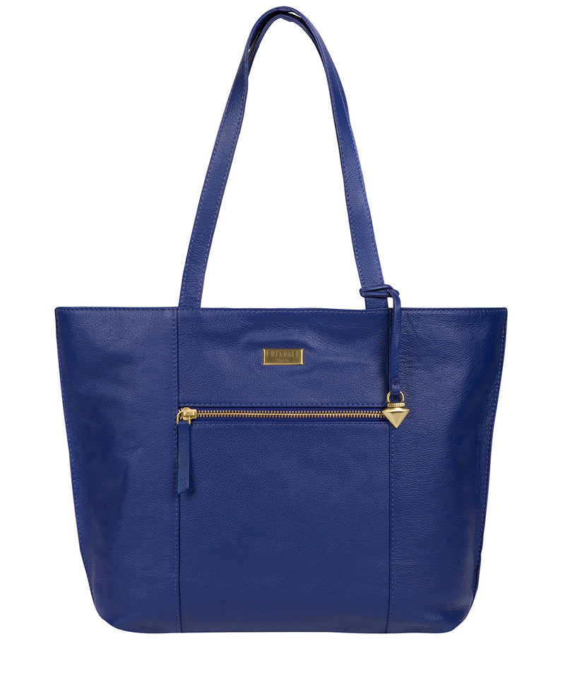 'Kimberly' Mazarine Blue Leather Tote Bag image 1