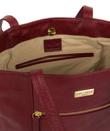 'Kimberly' Ruby Red Leather Tote Bag image 4