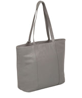 'Kimberly' Silver Grey Leather Tote Bag image 7