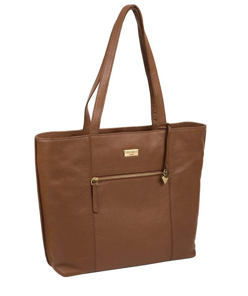 'Kimberly' Tan Leather Tote Bag Pure Luxuries London