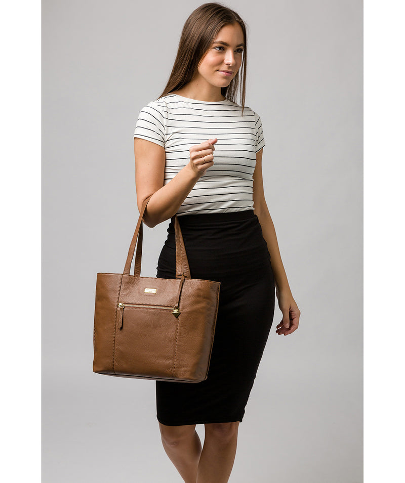'Kimberly' Tan Leather Tote Bag image 2