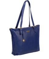 'Trinity' Mazarine Blue Leather Tote Bag image 3