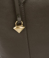 'Trinity' Olive Leather Tote Bag image 5