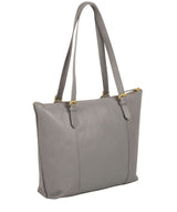 'Trinity' Silver Grey Leather Tote Bag image 7