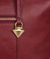 'Maya' Ruby Red Leather Tote Bag image 6