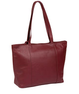 'Maya' Ruby Red Leather Tote Bag image 7