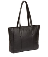 'Avery' Black Leather Tote Bag image 7