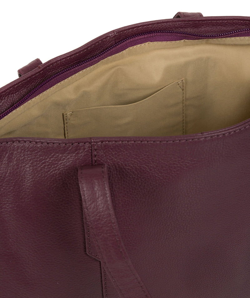 'Avery' Fig Leather Tote Bag image 5