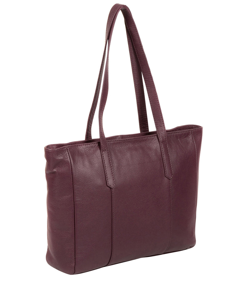 'Avery' Fig Leather Tote Bag image 7