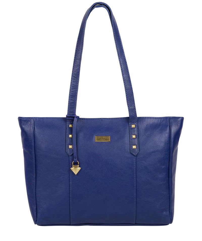 'Avery' Mazarine Blue Leather Tote Bag Pure Luxuries London
