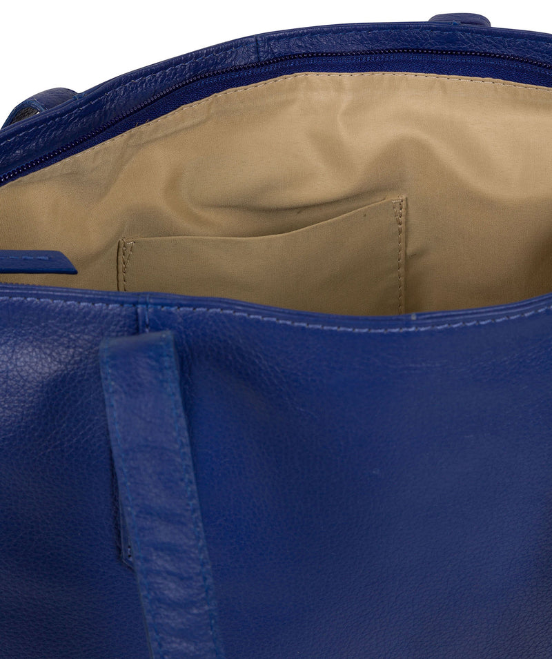 'Avery' Mazarine Blue Leather Tote Bag image 5
