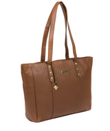'Avery' Tan Leather Tote Bag image 5