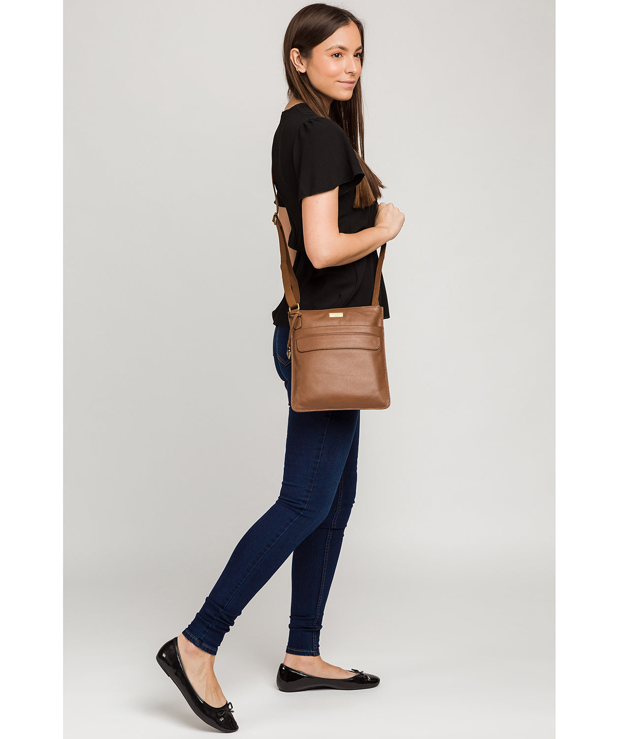 'Nevaeh' Tan Cross Body Bag image 2