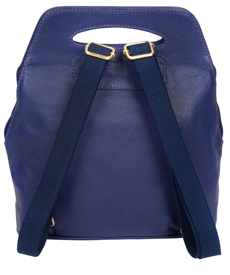'Priya' Mazarine Blue Leather Backpack image 3