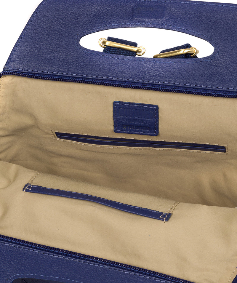'Priya' Mazarine Blue Leather Backpack image 4
