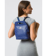 'Priya' Mazarine Blue Leather Backpack image 2