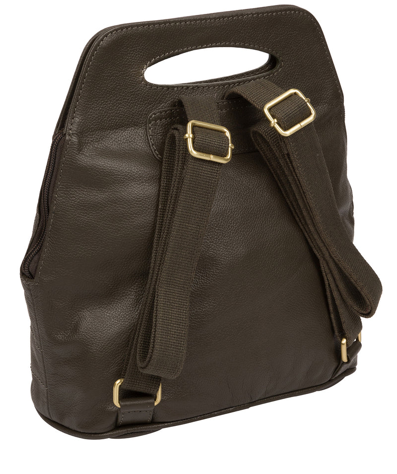 'Priya' Olive Leather Backpack
