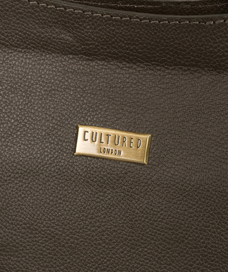 'Priya' Olive Leather Backpack Pure Luxuries London