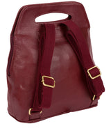 'Priya' Ruby Red Leather Backpack
