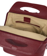 'Priya' Ruby Red Leather Backpack image 4