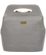 'Priya' Silver Grey Leather Backpack  image 1